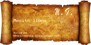 Mesits Ilona névjegykártya